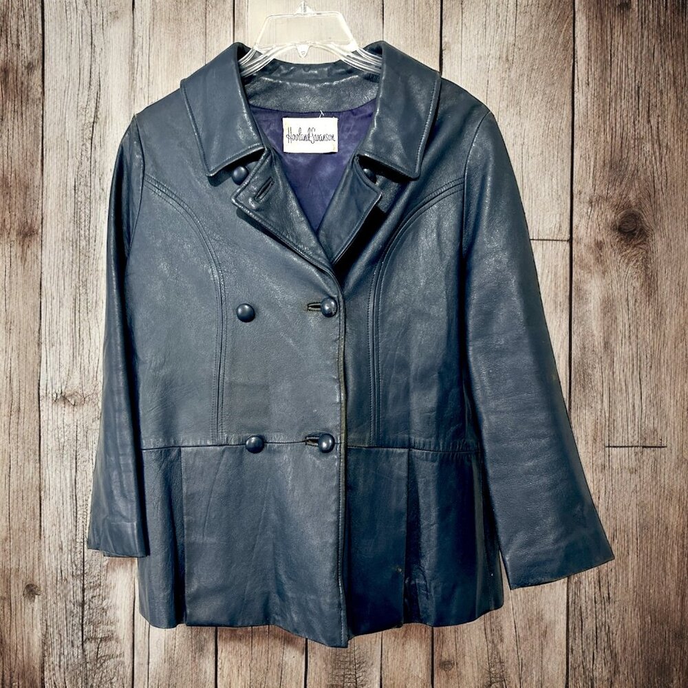 Harland Swanson Vintage Leather Blazer Jacket S